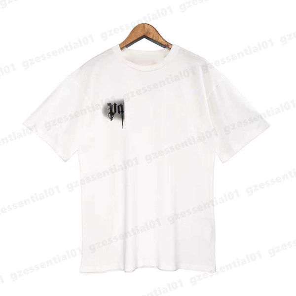 

mens tshirts us angels splash ink print tshirt for designer clothes spring summer letter printed crewneck cotton blend breathable short slee, White;black