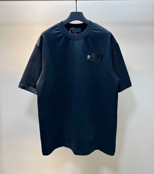 

men's plus tees & polos round neck embroidered and printed polar style summer wear with street pure cotton wf11sd, Black;brown