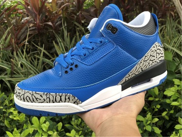 

new release basketball shoes mens jumpman 3 grateful varsity royal blue cement men women outdoor sneakers trainers ship with shoebox