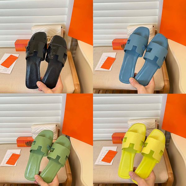

leather designer oran women men summer slippers sandals luxury female flat female outside woman wear 100 matching indoor herma popular shoe, Black