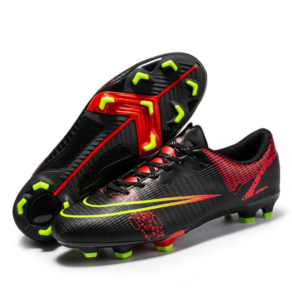 

dress shoes outdoor soccer cleats men professional football boots breathable training sport footwear sneakers zapatillas turf 230316, Black