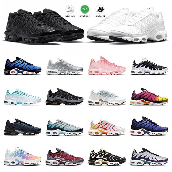

tns plus tn men running shoes mens sneakers unity triple black white beige olive hyper blue atlanta social fc women sports trainers size 36-