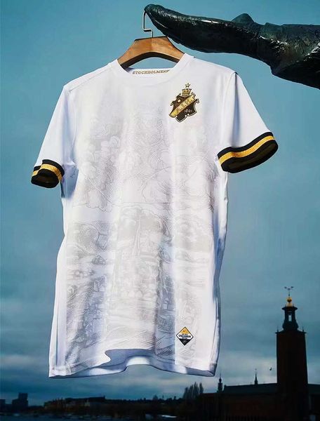 

2023 aik solna 132-year soccer jerseys 23/24 special limited-edition stockholm shirt haliti fischer hussein guidetti tihi thill football, Black;yellow