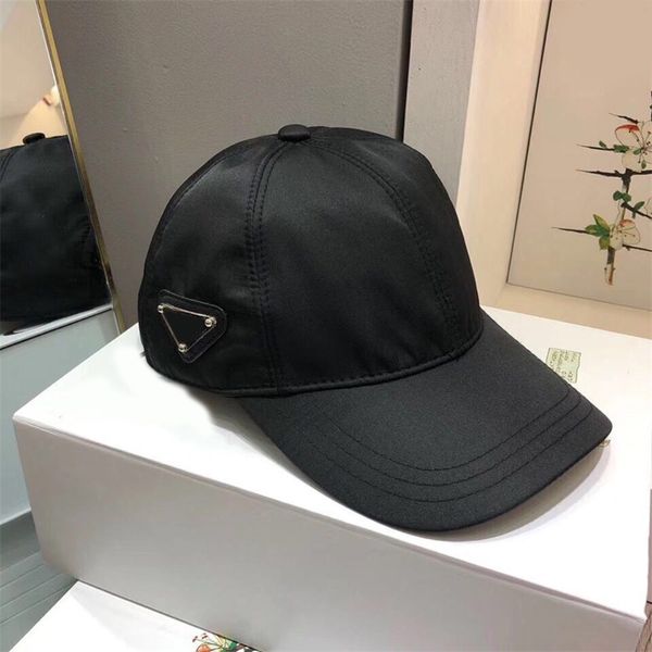 

re nylon baseball caps mens women designer hat youth popular enamel triangle gorras with letters ordinary curved brim fitted hats distinctiv, Blue;gray