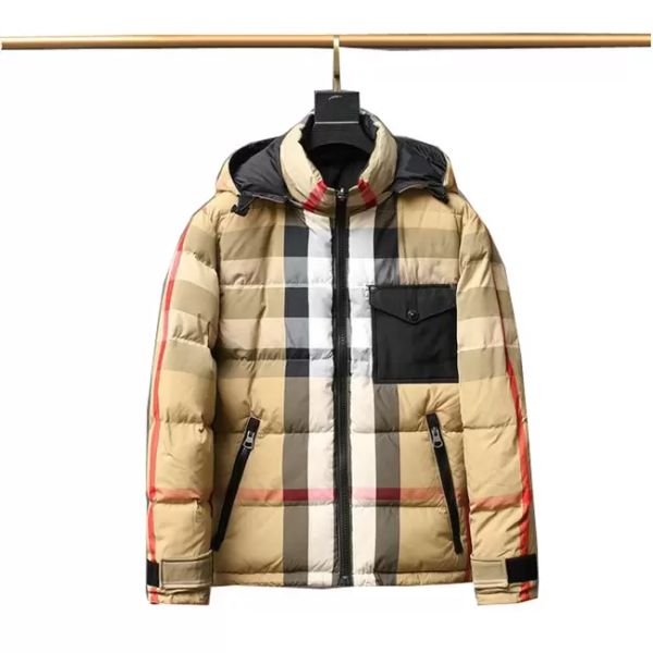 

mens designer jacket winter warm windproof down jacket reversible jacket, Black
