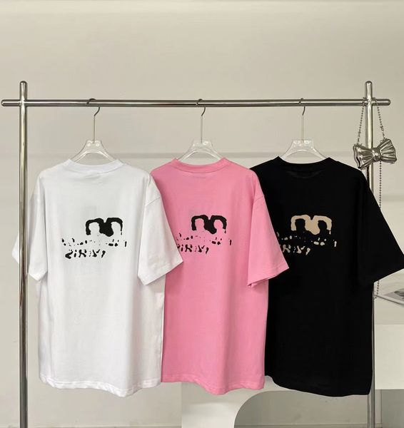 

2023 new bb t shirt fashion men women crew neck short sleeve shirt high street fashion letter print round neck cotton pink black white gray, White;black