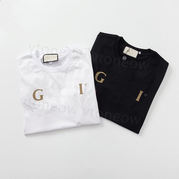 

2023 gcci luxury t shirt men s women designer t shirts summer fashion casual with brand letter quality man tee woman clothing eur size xs-xx, White;black