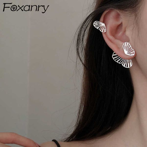 

charm anry prevent allergy silver color d earrings for women new trendy sweet design hollow butterfly wings party jewelry l230315, Golden