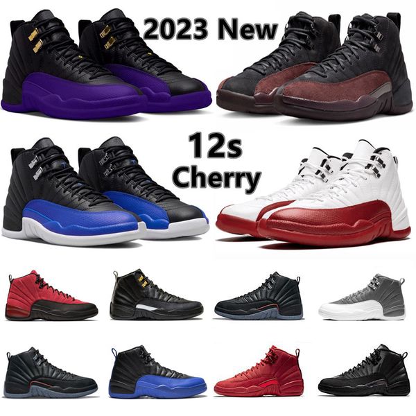 

12 12s mens basketball shoes cherry reverse flu game field-purple a ma maniere x white black taxi game royal bulls playoffs high men trainer
