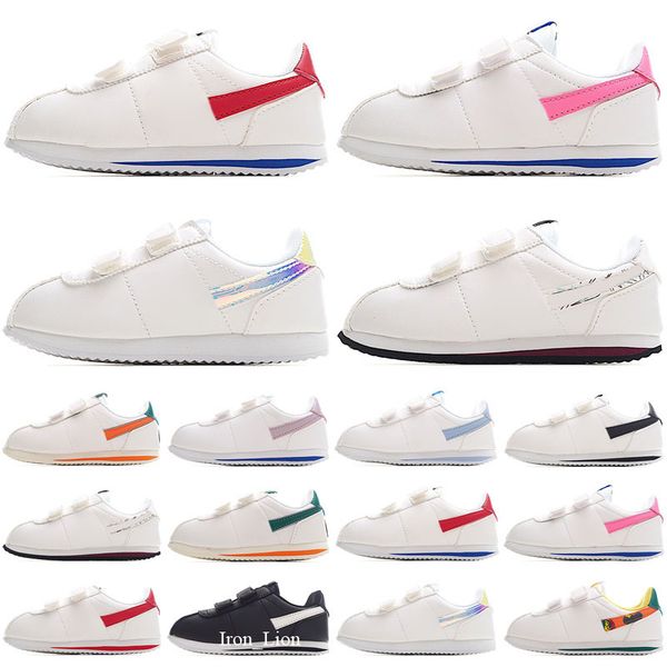 

2022 classic kids retro cortez basic running jogging shoes nylon rm white sneaker toddler royal casual forrest gump black blue runner 20-35