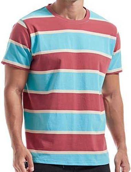 

men's tee shirts sleeve tee fashion loose fit classics crew neck stripe t-shirt89zh, White;black