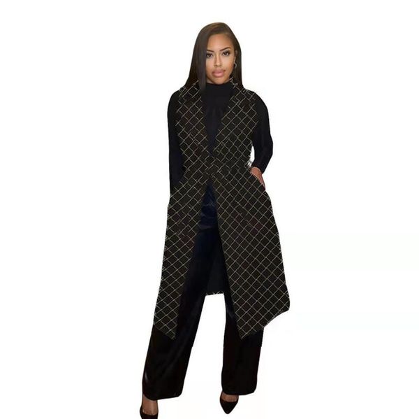 

women's vests 2023g autumn and winter fashion warm double-layer lapel belt woolen vest women's coat, Black;white