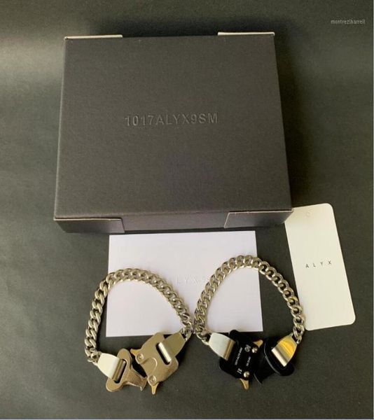 

chains alyx river link bracelets 21ss men women titanium stainless steel 1017 9sm bracelet metal buckle made in austria7745536, Silver