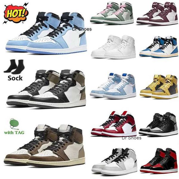 

jumpman 1s basketball shoes dark mocha university red unc light smoke grey hyper chicago bred royal silver toe shadow twist mens womens