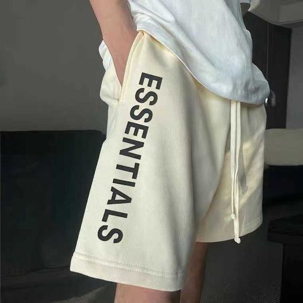 

american high street loose reflective shorts men's fashion capris summer style, White;black
