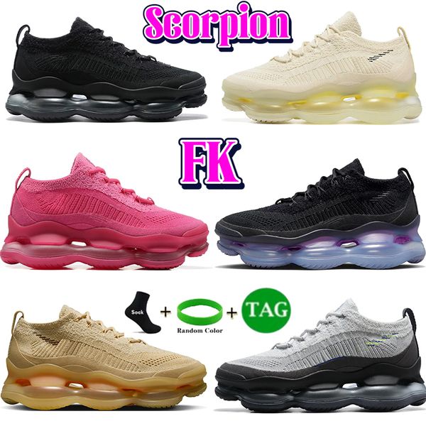 

2023 scorpion fk running shoes lemon wash triple black sesame wolf grey fuchsia persian violet designer men shoes women knit cushion sneaker