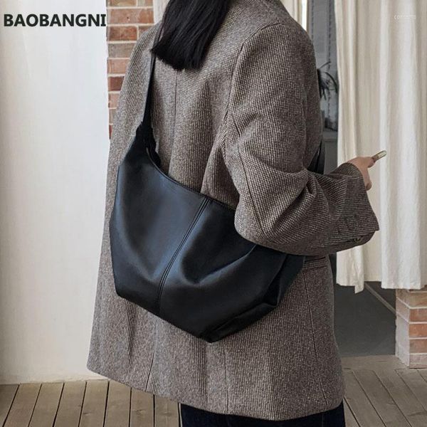 

shoulder bags woman quality large-capacity dumpling female soft pu messenger handbags soild color leisure versatile travel