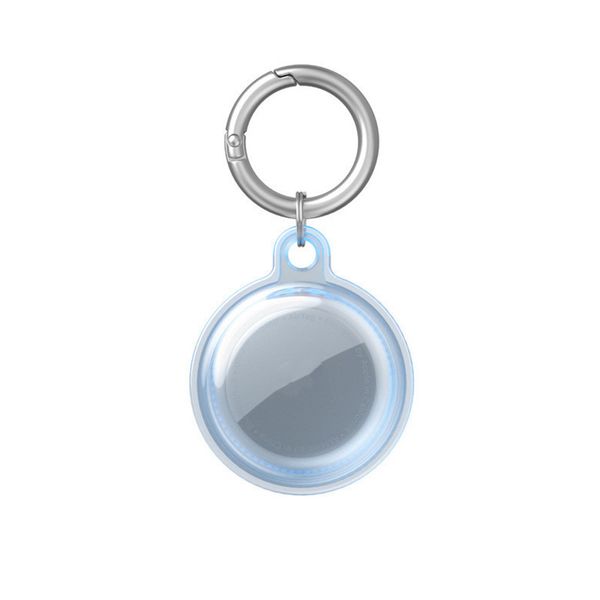 

new transparent airtag trackers case loop soft tpu silicone protective cases anti-lost device finder keychain tracker protect cover with buc