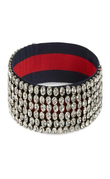 

classic brand headband elastic ribbon color crystal headbands for both men and women3649336, Silver