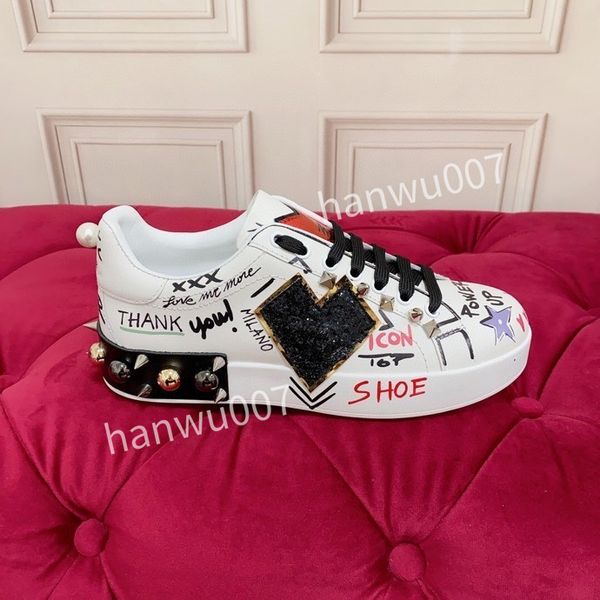 

new designer woman shoe leather lace up men fashion platform oversized sneakers white mens womens luxury casual shoes chaussures espadrilles, Black