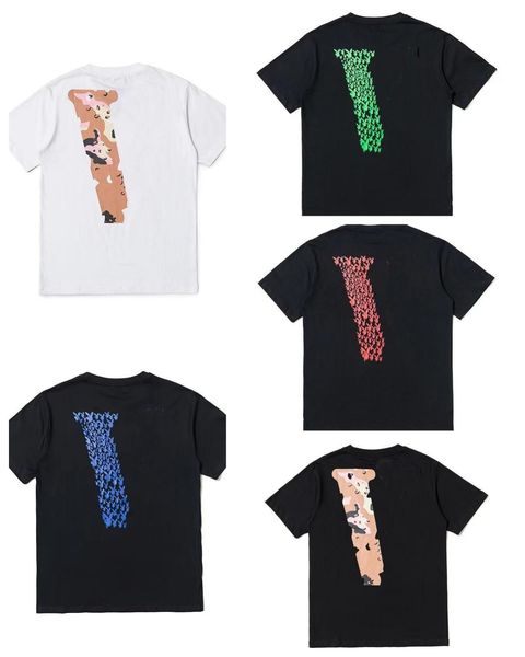 

2023 summer tee shirts spring mens t shirts fashion clothingmen vlon t shirts famous designer summer t-shirts big v new luxury clothing hip, White;black