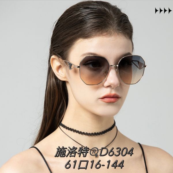

women's large frame polygon metal sunglasses fashion personality sunglasses available with prescription mirror temperament high-end, Silver