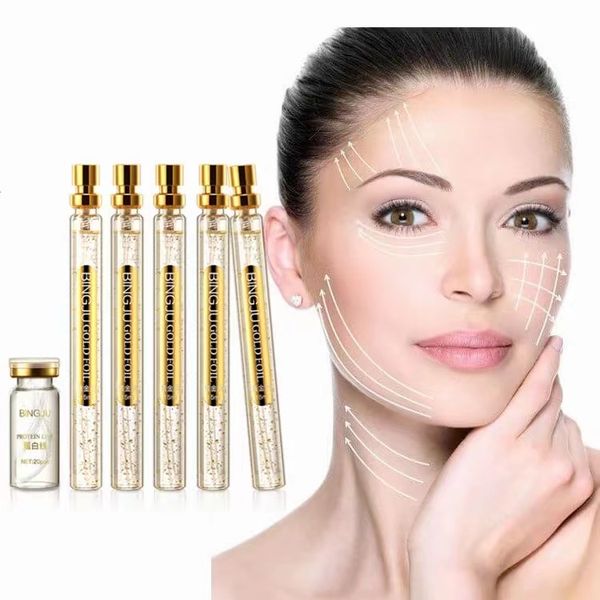 

24k collagen serum set gold face care protein peptide thread for moisturizing cosmetic set protein line with protein line