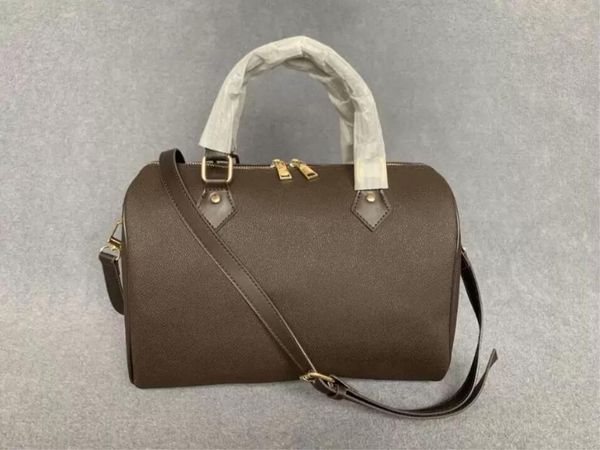 

2023 tton brand women bags leather handbags oxidize speedy shoulder 30cm crossbody handbag purse with shoulders strap dust bag ing