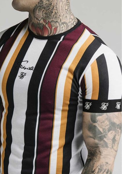 

men's t-shirt muscle doctor summer fashion hip hop stripe sports t-shirt fitness short sleeve printed t-shirt trendy men, White;black