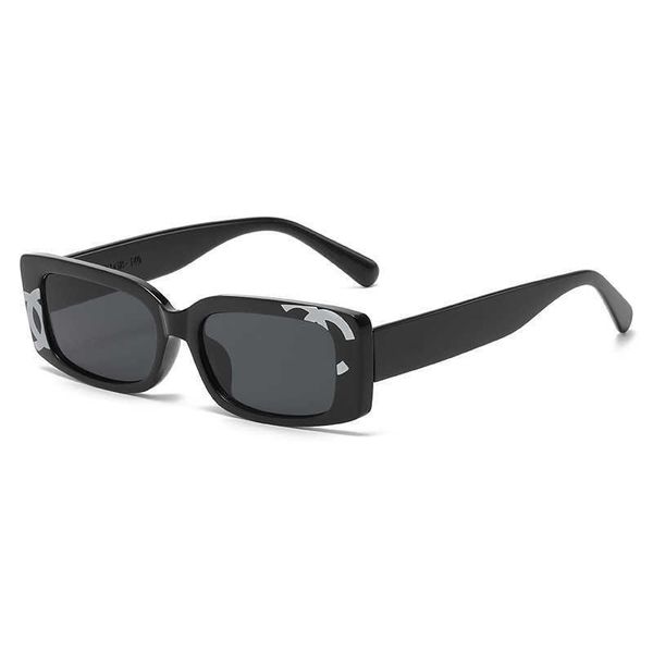 

2022 new small fragrant square girls fashion european style sunglasses men, White;black