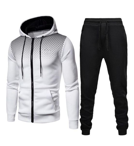 

men039s tracksuits two piece set men tracksuit polyester sweatshirt and pants outfit sportswear suit hooded hoodies male sweats2129558, Gray