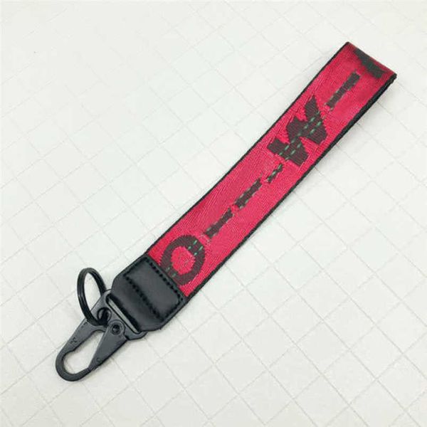 

luxury offs key rings brand keychains clear rubber jelly letter print keys ring fashion men women canvas keychain camera pendant belt 3.5x25, Silver