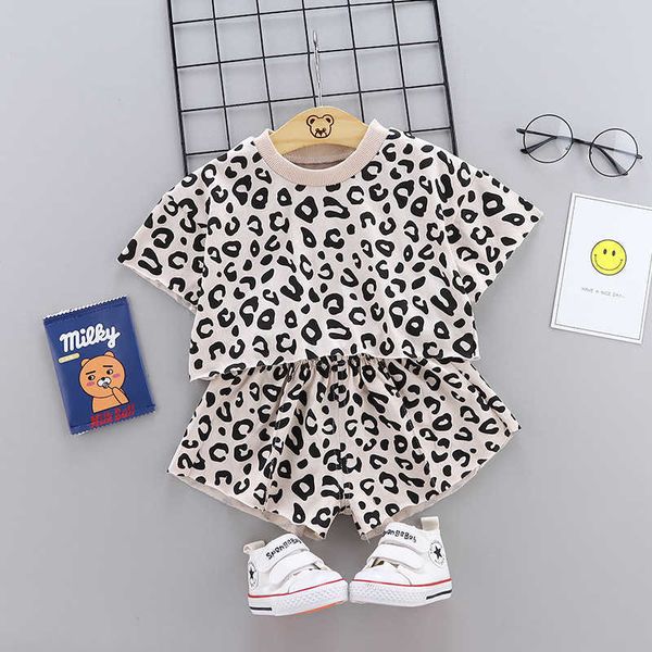 

clothing sets leopard print baby girls clothes toddler baby clothing set cotton children costume 1 2 3 4 year gift children kids clothes set, White