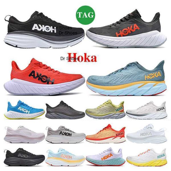 

2023 designer running shoes hoka one bondi clifton 8 carbon x 2 mens black graphite alloy red white teal frost twilight fog anthracite