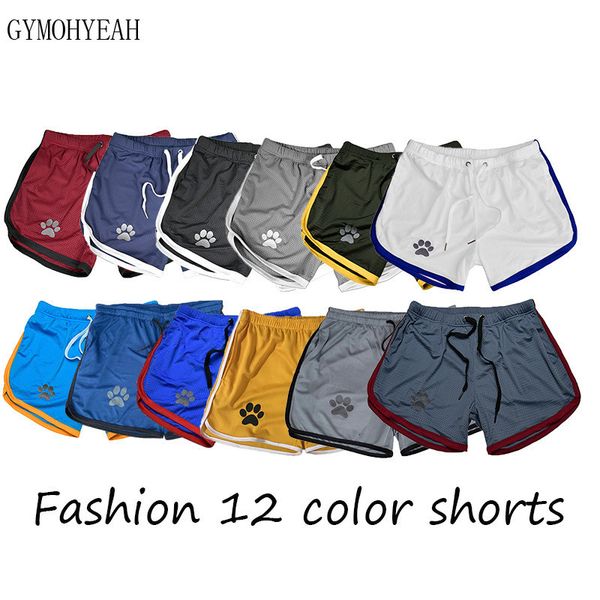

men's shorts men fitness bodybuilding shorts man summer gyms workout male breathable mesh quick dry sportswear jogger beach short pants, White;black
