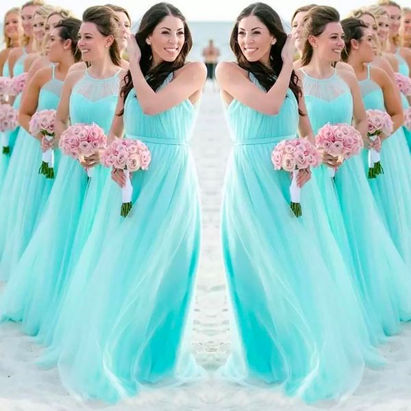 

bridesmaid dresses tulle a line prom party gown formal for weddings o-neck sleeveless pleat custom lace up zipper new plus size, White;pink