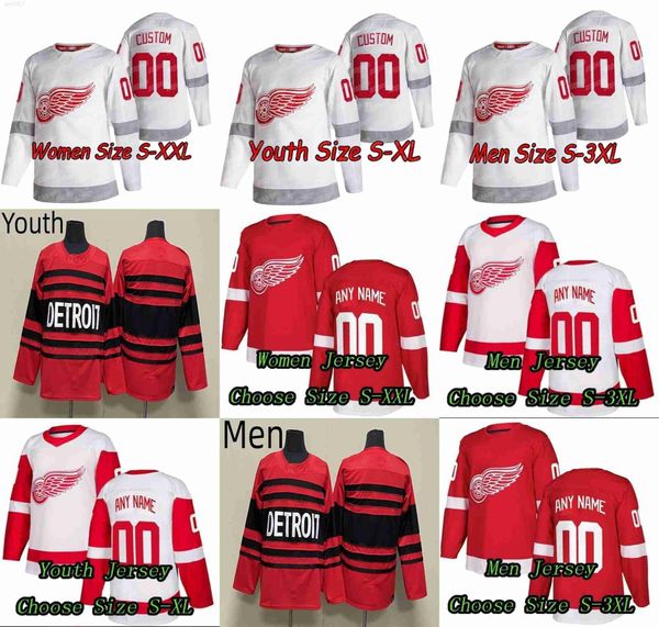 

detroit red wing hockey jerseys 71 dylan larkin 57 david perron 14 robby fabbri 90 joe veleno 73 adam erne 96 jake walman 35 ville husso, Black;red