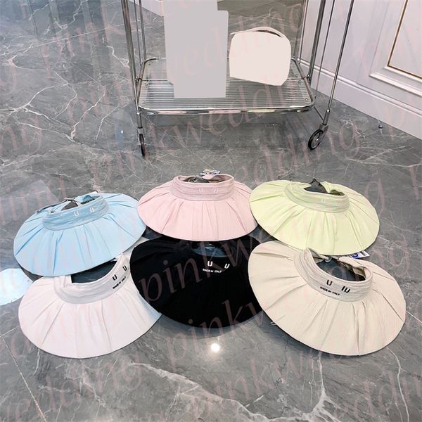 

wide brim visor caps women sport golf cap summer vacation empty sunscreen hats tennis cap, Blue;gray