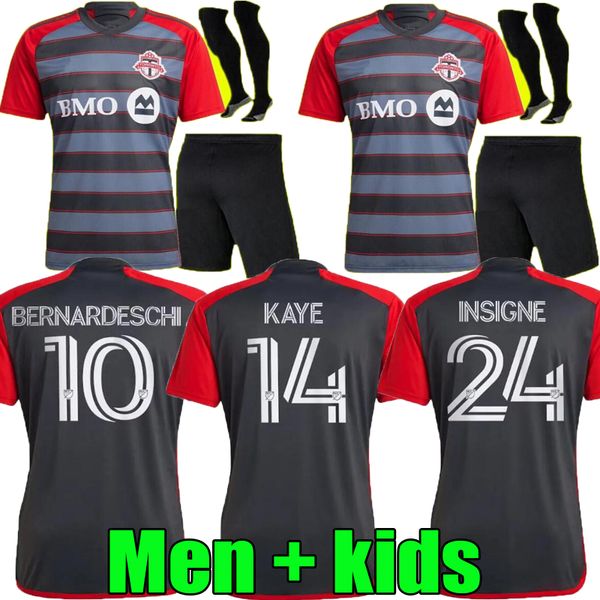 

2023 2024 toronto fc soccer jerseys insigne pozuelo 23 24 camisetas bradley altidore akinola osorio nelson salcedo men kids football shirts, Black;yellow