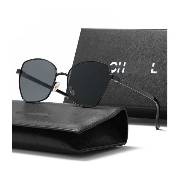 

brand luxury channel sunglasses square trendy mens women's sunscreen temperament polarized uv proof strong light glasses sunglass, White;black