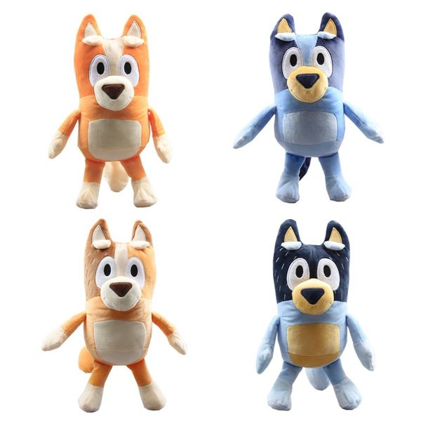 

wholesale and retail 28cm puppy family orange blue coat dog parents plush doll toys cute gift