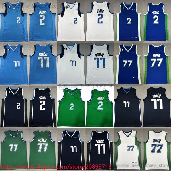 

kyrie irving jersey stitched doncic new city basketball stitched white blue shorts, Black;red