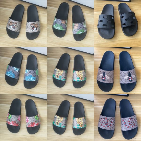 

designer slides mens women slippers summer sandals beach slide flat platform ladies sandali bathroom home shoes flip flops striped causal sl, Black
