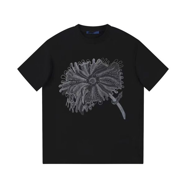 

mens t shirt r short sleeve exquisite print fashion round neck pullover short sleeve mens and womens hip hop street couple, White;black