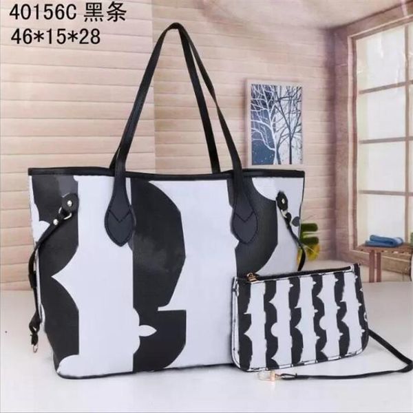 

genuine cowhide women tote shopping handbag purse luxury designer leather clutch travel flower check shoulder bags234s