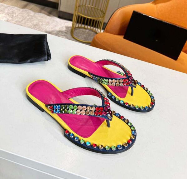 

fashion women sandals womens slides crystal calf leather casual shoes quilted platform summer beach slipper 35-45 with box and shopping bag, Black