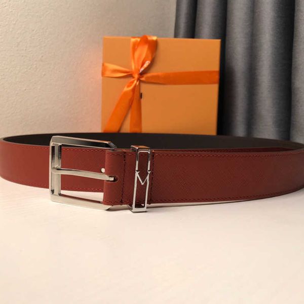 

fashion men belt classic vintage casual needle buckle mens leather denim belts r belt width 35mm with orange box, Black;brown