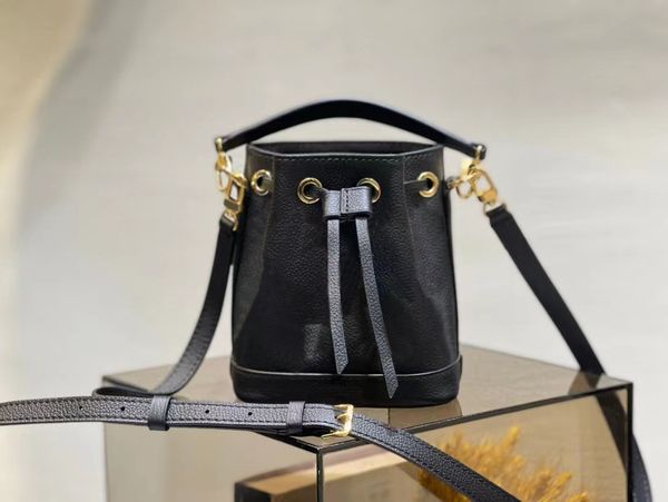 

draw string bags mini bucket bag women purse removable adjustable shoulders strap m46291 m81266 classic lady tote handbag