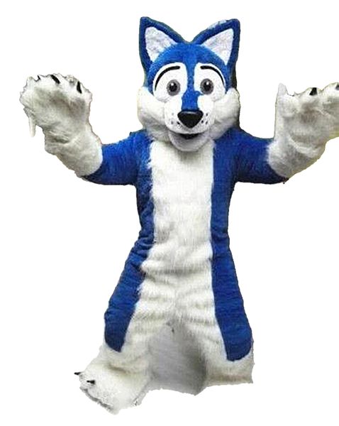 

halloween mascot costumes grey wolf husky dog fox fursuit mascot fancy party dress halloween costumes size, Red;yellow