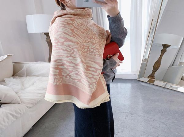 

the new doublesided cashmere scarf for women is a long thickened printed shawl with multiple colors to keep warm2442094, Blue;gray